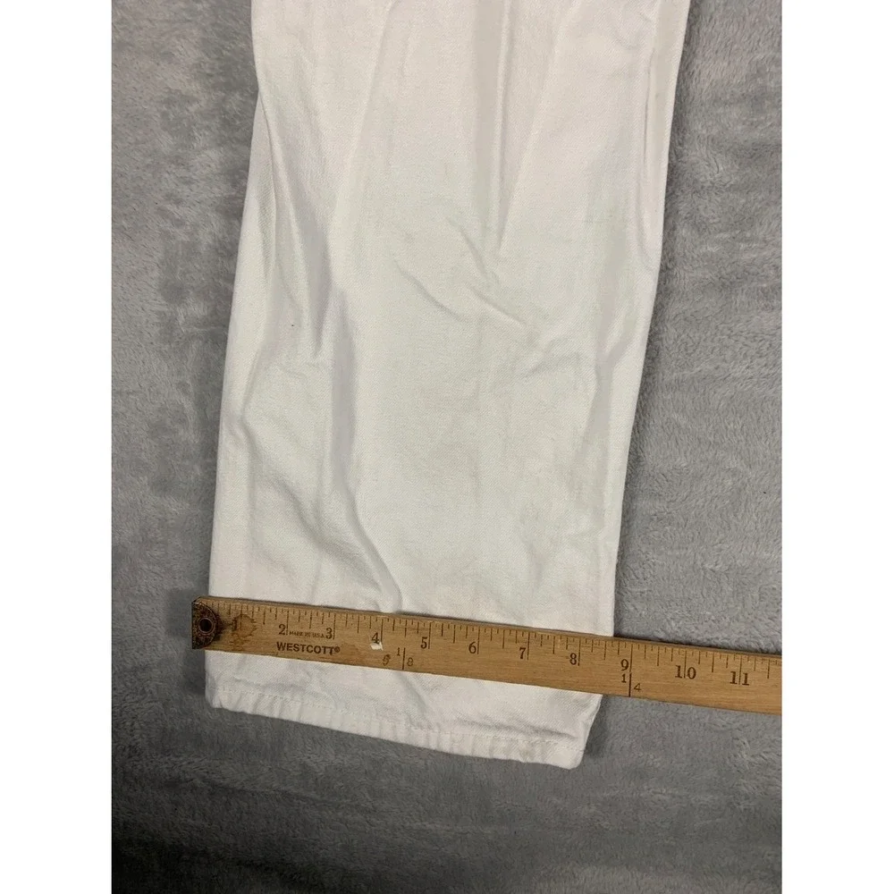 True Religion Ricky Relaxed Straight Jeans Men's Size 38 White Cotton Used